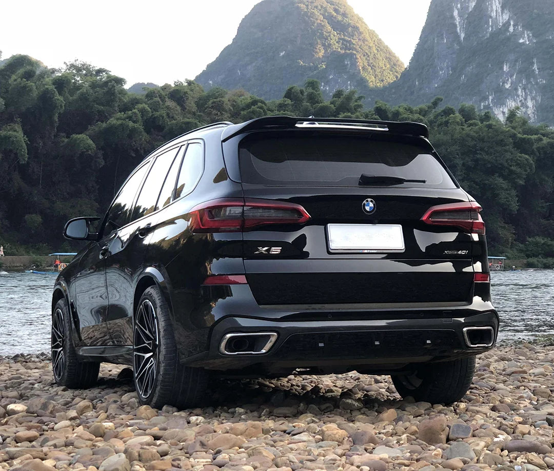 BMW 2018-2023 X5 G05 PP Aero Body Kit Front Lip and Roof Spoiler