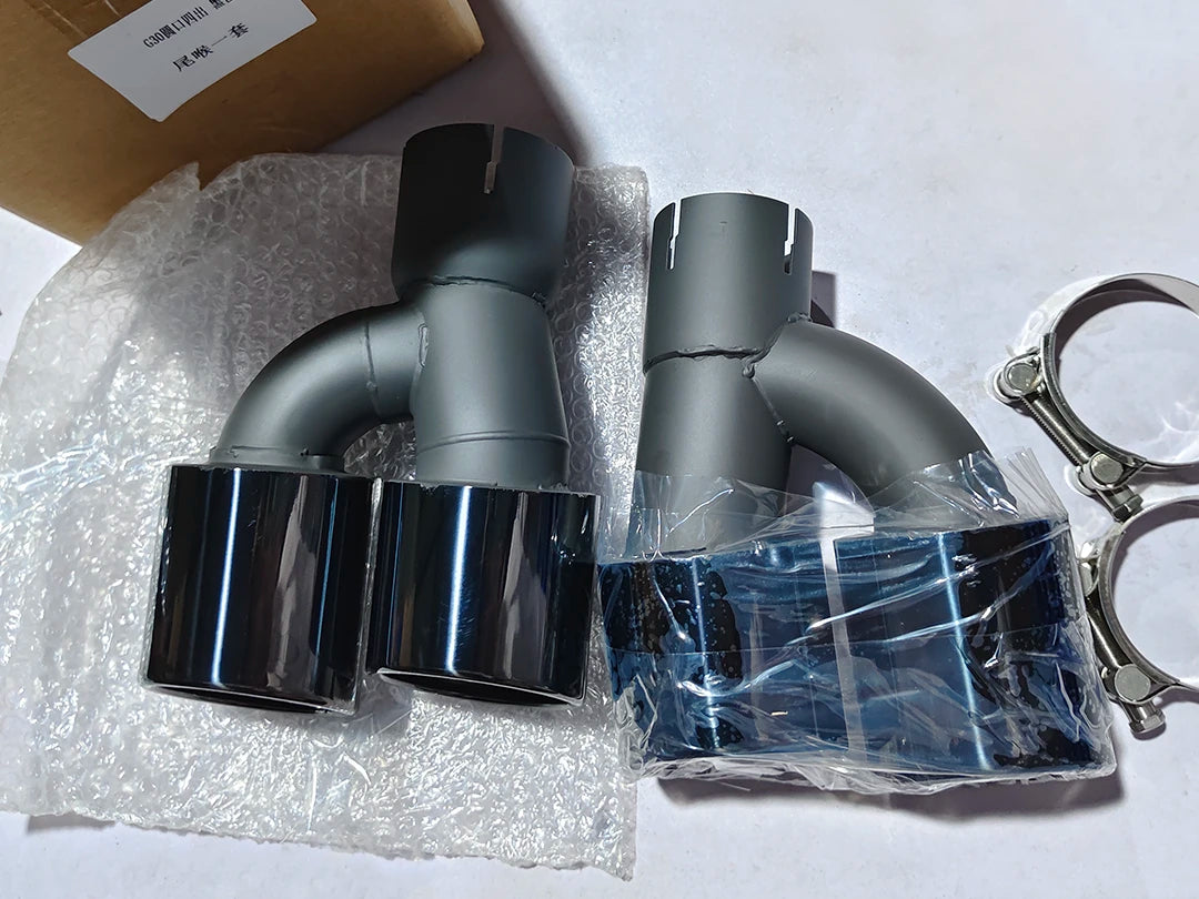 BMW 5 Series G30 M5 Carbon Fiber Rear Exhaust Tips Conversion